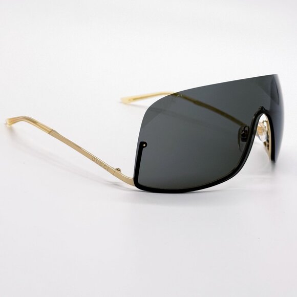 NEW GUCCI GG1560S 001 SHIELD GOLD UNISEX SUNGLASSES GUCCI